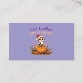 Cartão De Visita Gato Damas por Kamala: Mostra Apoio a Kamala