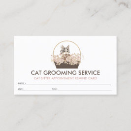 Cartão De Visita Gato de Compromisso Boho