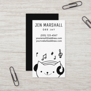 Cartão De Visita gato DJ