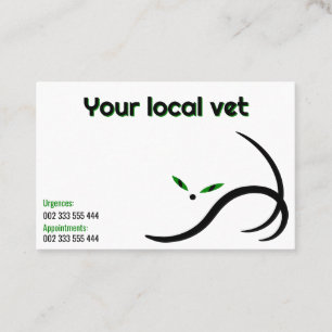 Cartão De Visita Gato preto minimalista elegante veterinário