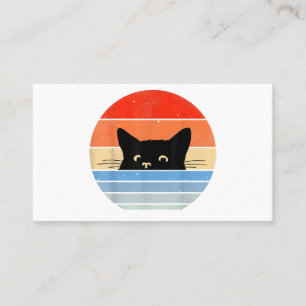 Cartão De Visita Gato Retro, Gato-Pato, Proprietário De Gatos, Gato