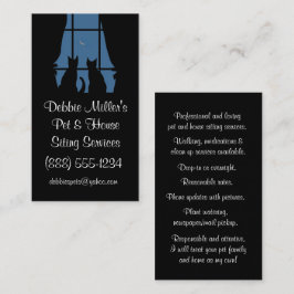 Cartão De Visita Gatos-amarras bonitos na janela