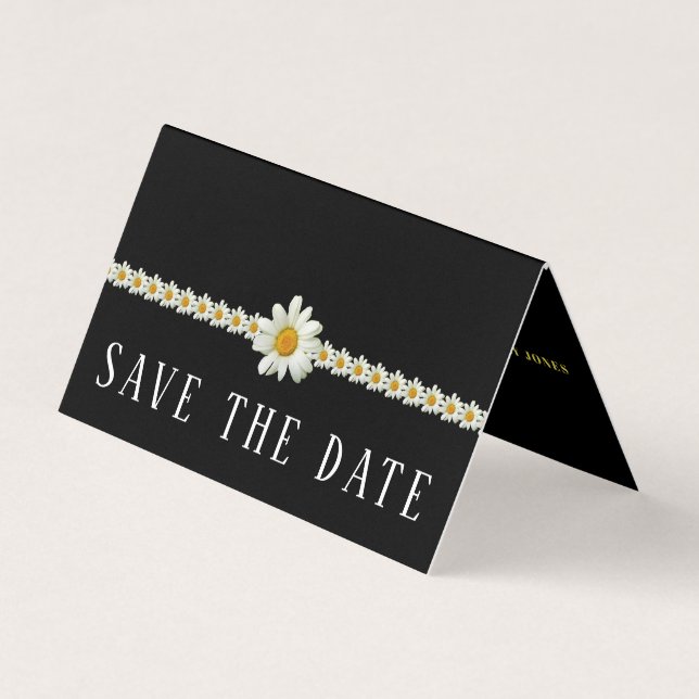 Cartão De Visita Gatsby Style Floral, Photo Save The Date Card (Frente)