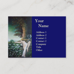 Cartão De Visita GEA,MYRTLE E ÁGUA azul-rosa-rosa-claro-castanho