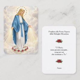 Cartão De Visita Gebedskaart Maria Wonderdadige Medaille Italiaans