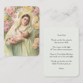 Cartão De Visita Gebedskaartje Madonna Met Kind Engels