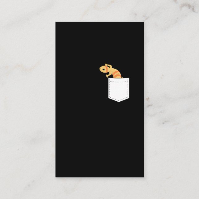 Cartão De Visita Gecko Leopardo Engraçado e Engraçado (Frente)