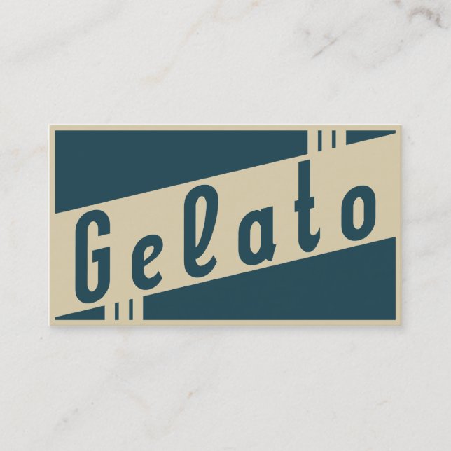 Cartão De Visita gelato retro (Frente)