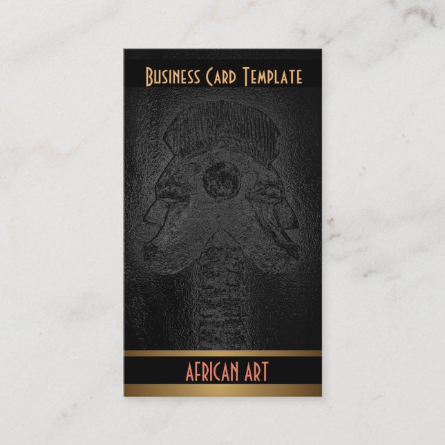 Cartão De Visita Gêmeos Arte Africana Tribal (Frente)