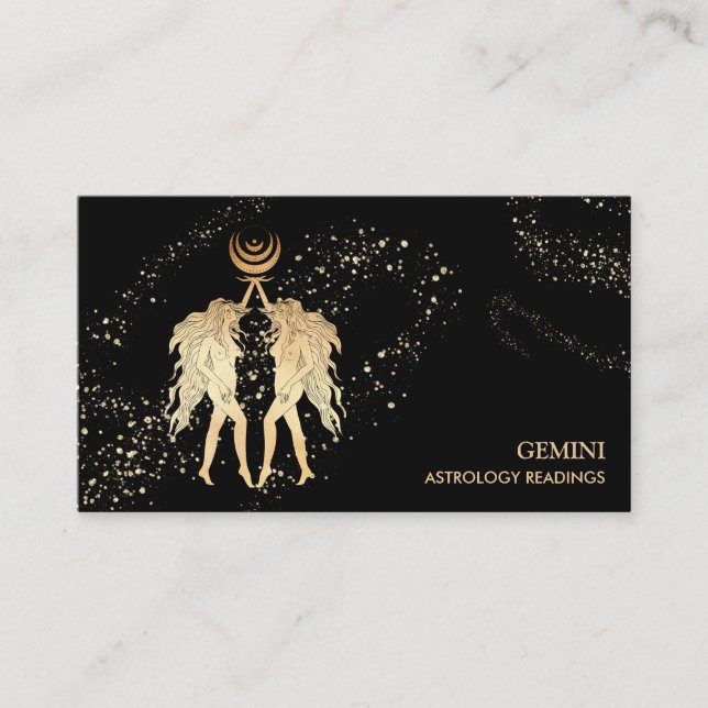 Cartão De Visita *~* GEMINI :  Zodiac Astrologia Lendo Gêmeos Moon (Frente)