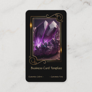 Cartão De Visita Gemstone Crystal Healing Ameyst