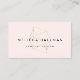 Cartão De Visita Gemstone Geométrico Moderno - Rosa