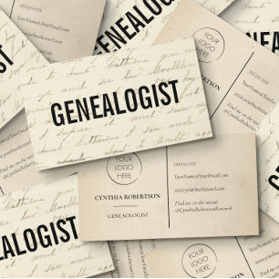 Cartão De Visita Genealogista Pesquisador Histórico Adicione Seu Lo