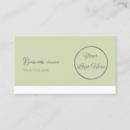 Cartão De Visita Genérica feminina com código QR verde simples