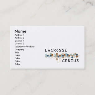 Cartão De Visita Gênio do Lacrosse