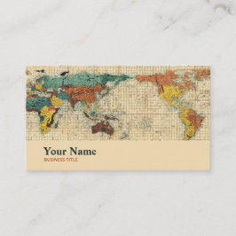 Cartão De Visita Geógrafos cientistas Geocientistas no Mundo Mapa B