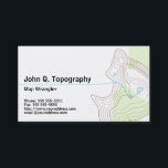 Cartão De Visita Geóloga, Cartografa Topográfica Pessoal<br><div class="desc">Este cartão de visita branco apresenta um mapa topográfico no lado direito, fazer-o excelente para um geólogo, geógrafo, cartógrafo, caminhoneiro ou outro realizador ou usuário profissional de mapas. O cartão contém seis campos personalizáveis para seu nome, título e informações de contato. A parte traseira da placa é vazio branca para...</div>