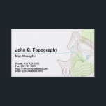 Cartão De Visita Geóloga, Cartografa Topográfica Pessoal<br><div class="desc">Este cartão de visita branco apresenta um mapa topográfico no lado direito, fazer-o excelente para um geólogo, geógrafo, cartógrafo, caminhoneiro ou outro realizador ou usuário profissional de mapas. O cartão contém seis campos personalizáveis para seu nome, título e informações de contato. A parte traseira da placa é vazio branca para...</div>