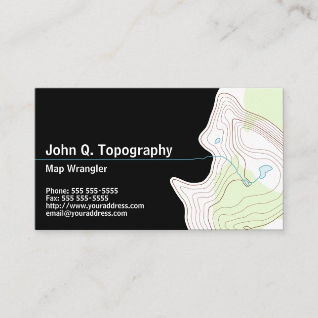 Cartão De Visita Geóloga, Cartografa Topográfica Pessoal (Frente)