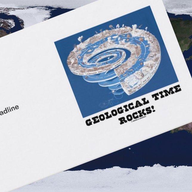 Cartão De Visita Geológico Time Rocks! (Idade Geológica do Espiral) (Introduce yourself with a dose of geological time attitude with this customizable biz card)