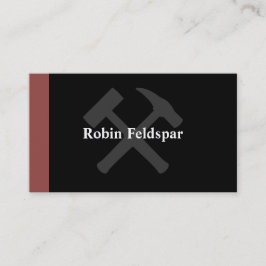 Cartão De Visita Geólogo Cruzou o Escudo do Hammer Rock