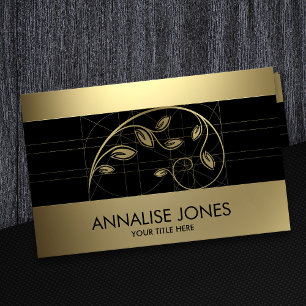 Cartão De Visita Geometria Sagrada - Ramificação Espiral do Ouro