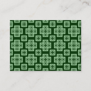 Cartão De Visita Geometric Pattern 030614 - Faded Green on Dk Green