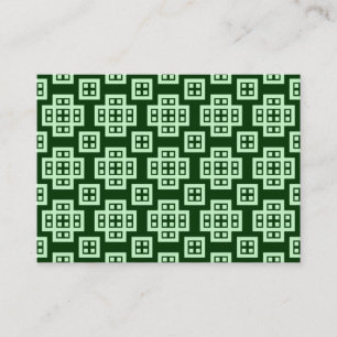 Cartão De Visita Geometric Pattern 030614 - Ghost Green on Dk Green