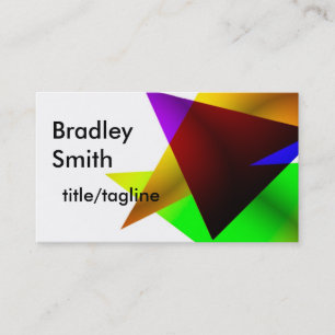 cartão de visita geométrica colorida do chic moder