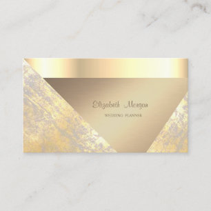 Cartão De Visita Geométrico Dourado Elegante Na moda Professional