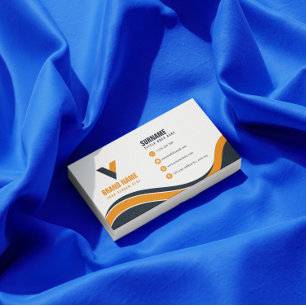 Cartão De Visita Geométrico Elegante Moderno