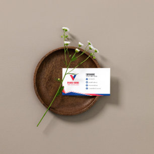 Cartão De Visita Geométrico Elegante Moderno