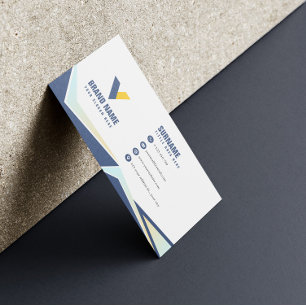 Cartão De Visita Geométrico Elegante Simples