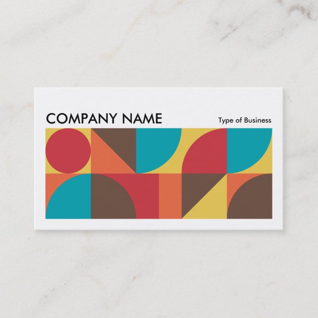 Cartão De Visita Geométrico Longo Horizontal v05 (Frente)