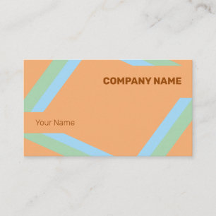 Cartão De Visita Geométrico Moderado das Cores de Pastel