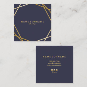 Cartão de visita geométrico moderno do quadrado do