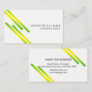 Cartão De Visita Geométrico Moderno Natureza Verde Profissional