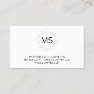 Cartão De Visita Geométrico/monograma/simples