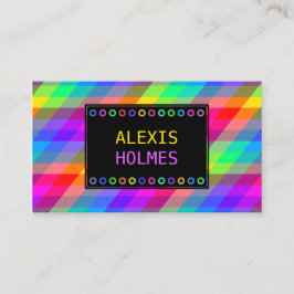 Cartão De Visita Geométrico multicolores