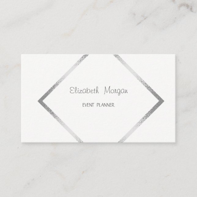 Cartão De Visita Geométrico Profissional Elegante (Frente)