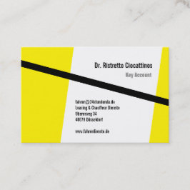 Cartão De Visita Geometrisch, schwarz und gelb