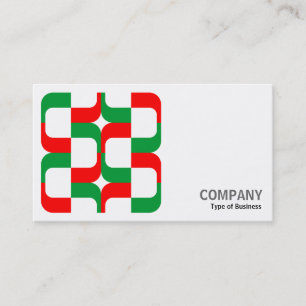 Cartão De Visita Geometropolis - 020614 - Vermelho e Verde