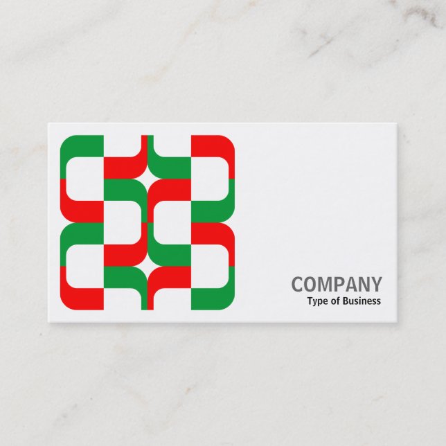 Cartão De Visita Geometropolis - 020614 - Vermelho e Verde (Frente)