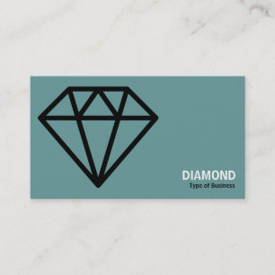 Cartão De Visita Geometropolis - Diamante - Preto em Verde Oceano