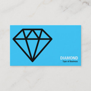 Cartão De Visita Geometropolis - Diamante - Preto no Azul Céu