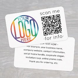 Cartão De Visita Gerador de códigos QR e logotipo moderno branco mi