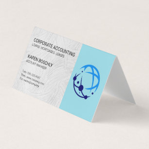 Cartão De Visita Gerente de Conta Logotipo Global Corporativo