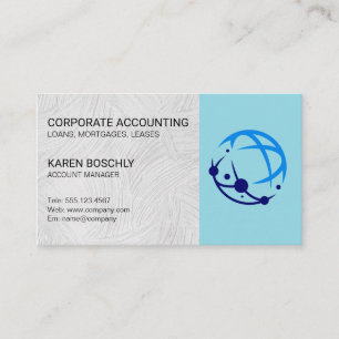 Cartão De Visita Gerente de Conta   Logotipo Global Corporativo