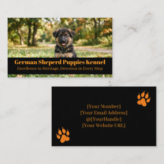 Cartão De Visita German Shepherd Puppies Kennel Business Card