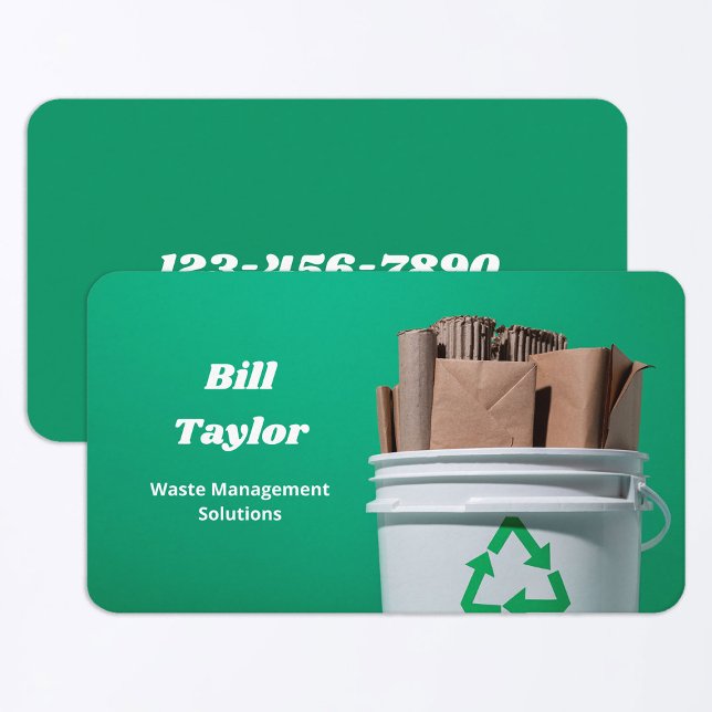 Cartão De Visita Gestão de Resíduos de reciclagens (Recycling Business Cards)